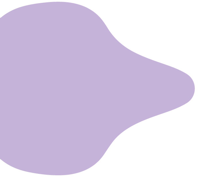 A large, abstract, purple blob with smooth, irregular edges is centered on a light gray background—perfect for a modern emergency vet clinic or veterinarian’s waiting room.